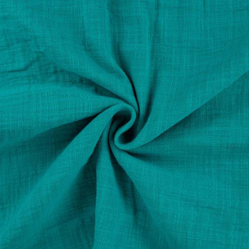 Musselin Slub - emerald - meergrün
